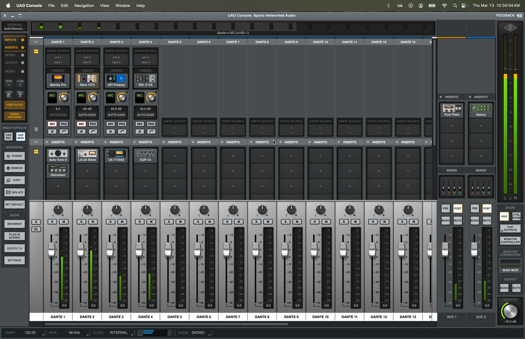 Universal Audio Apollo e1x Remote-controllable Unison Preamp (Dante)
