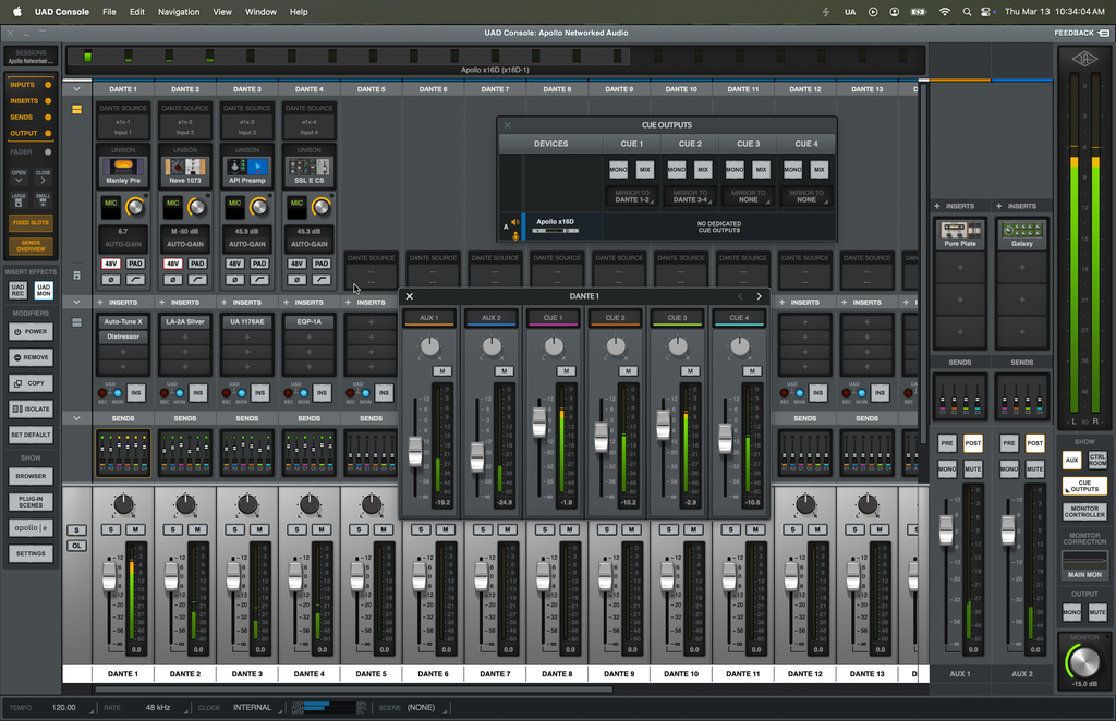 Universal Audio Apollo e1x Remote-controllable Unison Preamp (Dante)