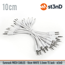 st3nD Eurorack Modular Patch Cable - 10cm WHITE - 15 PCS/Pack