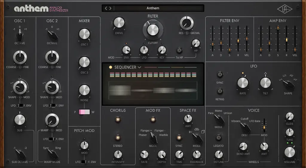 Universal Audio Anthem Analog Synthesizer
