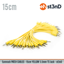 st3nD Eurorack Modular Patch Cable - 15cm YELLOW - 15 PCS/Pack