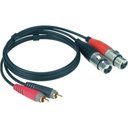 Klotz XLR-RCA dupla kábel - 1m
